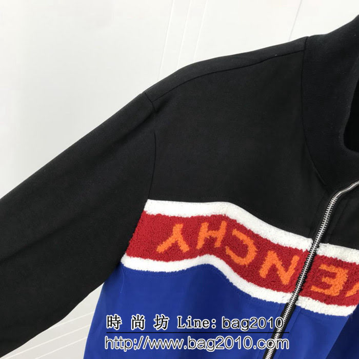 Gvc紀梵希 19ss早春新款套裝 青色植絨logo 採用絲光混紡面料 定制五金拉鏈 高版本男女同款 ydi2075